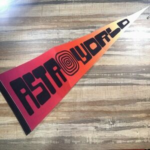 2021 Astroworld Travis Scott Pennant Flag Tour Merch Red & Black New 24 inches